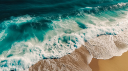 aerial-view-of-a-beautiful-sandy-beach-with-turquoise-ocean-waves-drone-photography