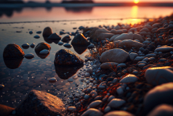 sunset-on-the-sea-stones-shore-3