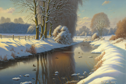 the-winter-landscape-is-a-picturesque-scene-of-frosty-whites-and-icy-blues-the-trees-are-adorned-with-a-layer-of-frost-and-the-water-features-are-frozen-solid-3