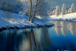 the-winter-landscape-is-a-picturesque-scene-of-frosty-whites-and-icy-blues-the-trees-are-adorned-with-a-layer-of-frost-and-the-water-features-are-frozen-solid-5