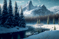 winter-landscape-with-mountains-and-forest-6