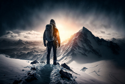 mountain-climber-stranded-on-a-snowy-mountain