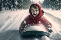 little-boy-in-red-sledding-toward-camera-in-winter-snow-scene-ai-generated-digital-art-5