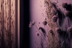 dried-flowers-against-wall-lilac-pink-modern-nature