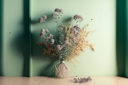 dried-flowers-against-wall-pastel-green-modern