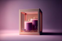 plain-lilac-background-pink-candle-on-box-2-candles-set-in-glass-pink-and-lilac-wax-11