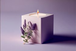 plain-lilac-background-pink-candle-on-box-2-candles-set-in-glass-pink-and-lilac-wax-9
