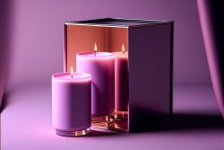 plain-lilac-background-pink-candle-on-box-2-candles-set-in-glass-pink-and-lilac-wax-15