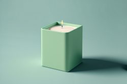 plain-pastel-green-background-candle-on-box-simple-candle-2