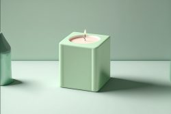 plain-pastel-green-background-candle-on-box-simple-candle