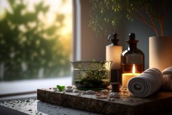 spa-stuff-with-candles-and-flowers-on-dark-wooden-background-aromatherapy-massage-relaxation-welness-and-zen-wallpaper-4