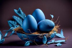 blue-easter-eggs-painted-by-hand-on-a-dark-background-easter-stylish-minimal-composition