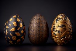 luxury-easter-eggs-with-different-patterns-in-gold-standing-on-a-dark-textured-background-5