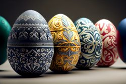 row-of-ornamented-colored-easter-eggs-2