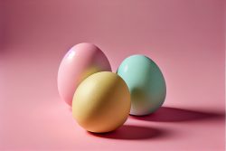 three-pastel-colored-easter-eggs-on-a-pink-background-4