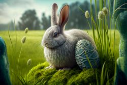 easter-bunny-rabbit-easter-painted-eggsin-the-green-grass-and-meadows-background-2