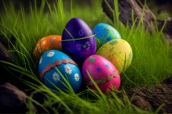 easter-eggs-in-grass-in-front-of-wood-3