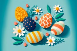 vector-easter-with-easter-eggs-and-flowers-on-blue-3
