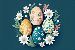 vector-easter-with-easter-eggs-and-flowers-on-blue-4