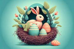 vector-easter-with-easter-eggs-and-flowers-on-blue-10