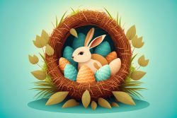 vector-easter-with-easter-eggs-and-flowers-on-blue-12
