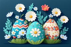 vector-easter-with-easter-eggs-and-flowers-on-blue-17
