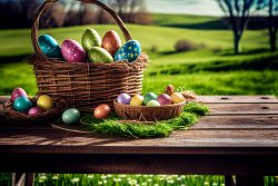 wooden-top-plank-table-with-easter-painted-eggs-in-the-basket-or-table-in-the-green-grass-and-meadows-background-4