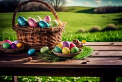 wooden-top-plank-table-with-easter-painted-eggs-in-the-basket-or-table-in-the-green-grass-and-meadows-background-7