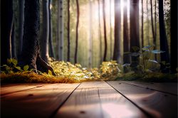 light-coloured-laminate-floor-in-front-blurred-forest-background-in-back