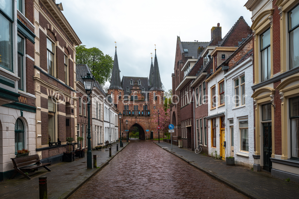 Old city gate Cellebroederspoort in Kampen, Overjissel province, Netherlands