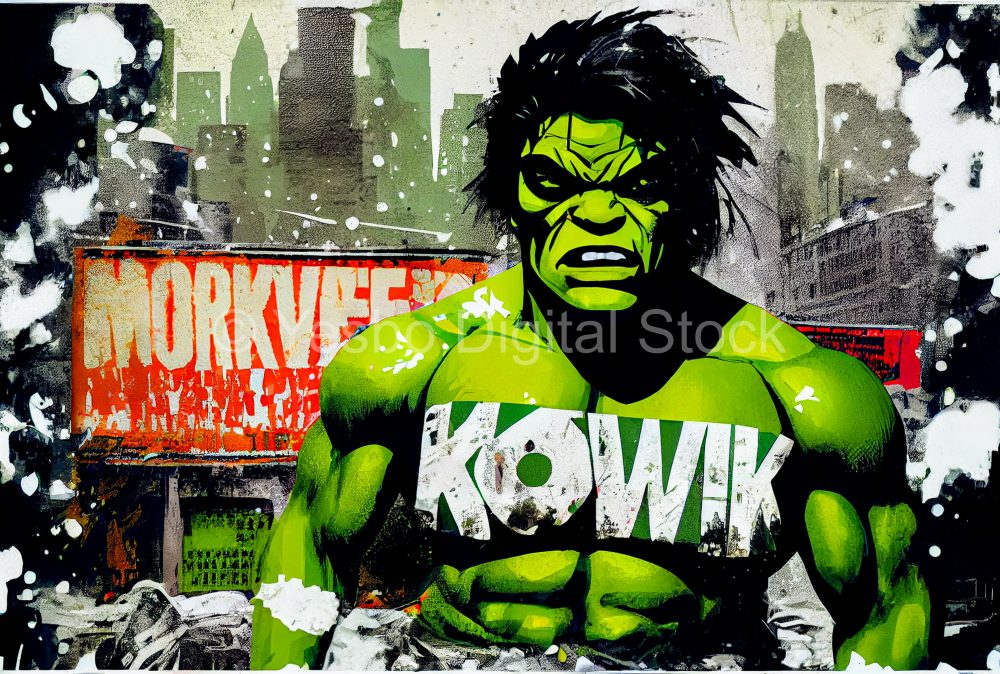 hulk-motiv-digital-pop-art-style