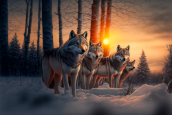 wolf-pack-in-winter-forest-at-sunset-10
