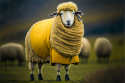 yellow-coat-sheep