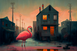 suburban-surrealism-pink-flamingo-standing-in-the-middle-of-nowhere-5