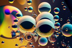 double-exposure-abstract-geometric-molecules-forms-glowing-microcosms-floating-holographic-oil-bubbles-3