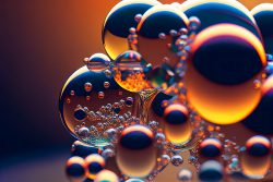double-exposure-abstract-geometric-molecules-forms-glowing-microcosms-floating-holographic-oil-bubbles-2