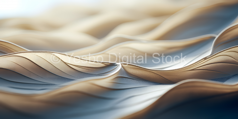 Close-up of wavy fabric background. 3d render illustration