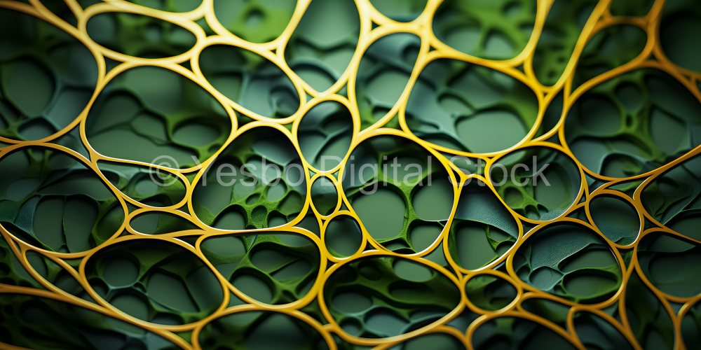 Abstract background. 3d rendering 3d illustration. Green and yellow color
