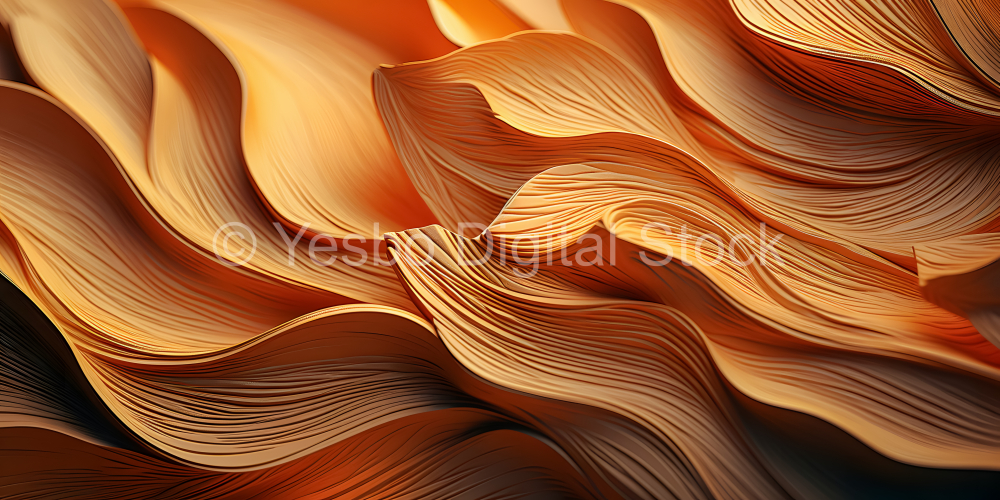 abstract orange background with wavy lines, waves and curves