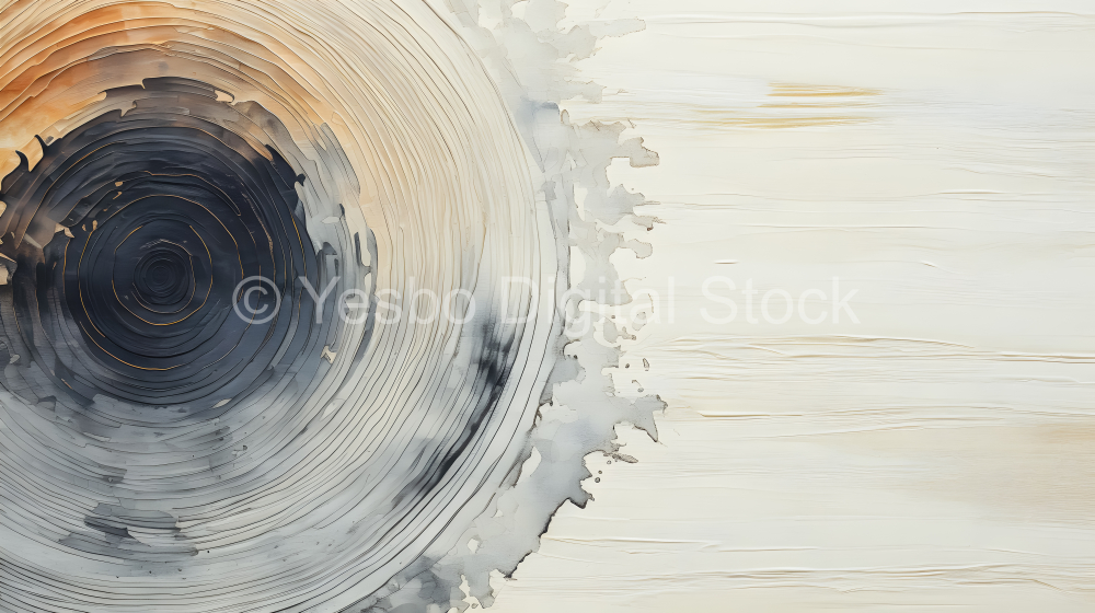 Wooden texture of cut tree trunk with annual rings. Abstract background