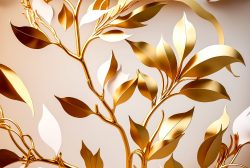 wallpaper-long-petals-with-long-branches-gold-white-background-2