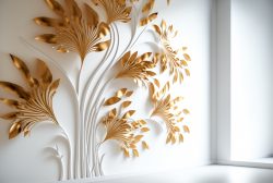 wallpaper-long-petals-with-long-branches-gold-white-background-4