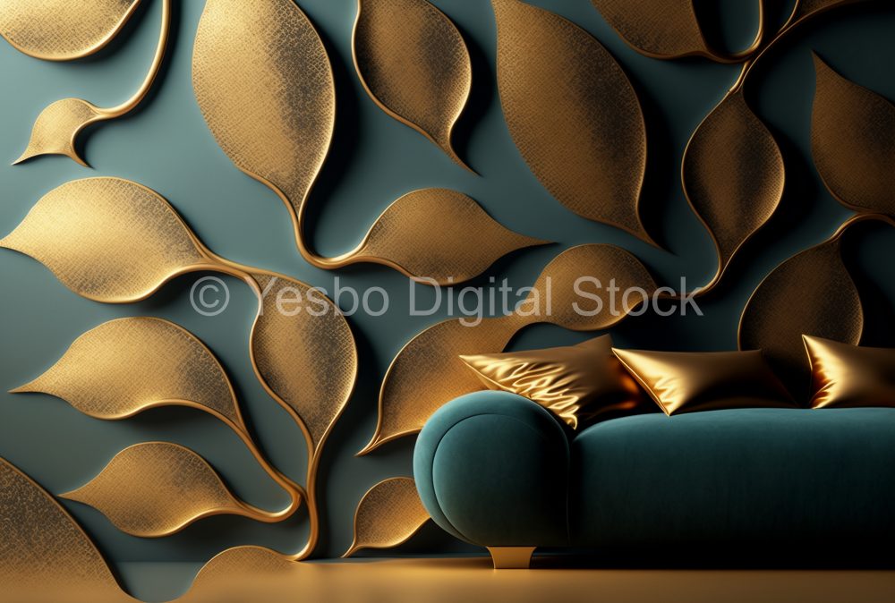 modern-wallpaper-pattern-in-nile-blue-and-gold-leaf-room-8