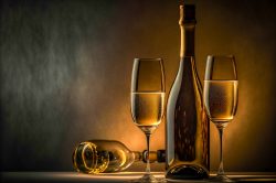 glasses-with-champagne-bottle-in-front-of-light-play-4