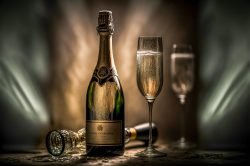 glasses-with-champagne-bottle-in-front-of-light-play-6