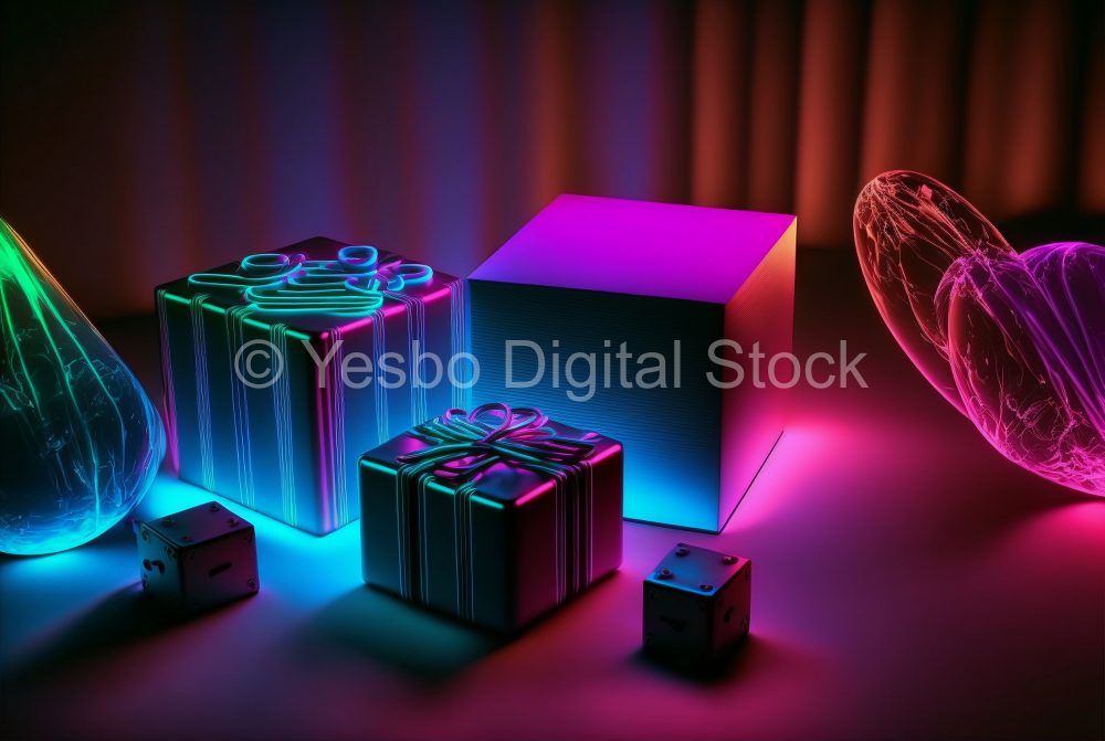 gift-boxes-on-the-table-in-neon-lighting-sale-concept-2