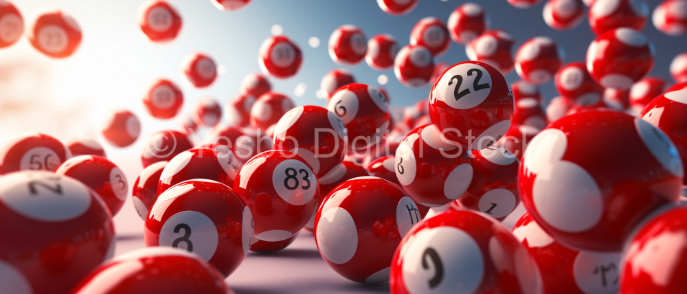 Pool balls with numbers illustration. Lottery concept.