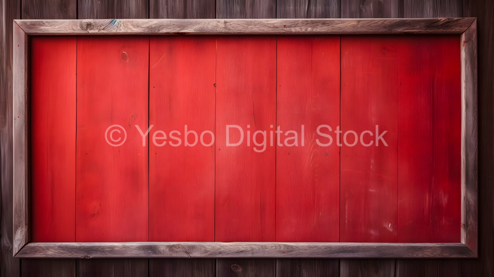 Wooden frame on a wooden wall background. Wooden background with copy space.